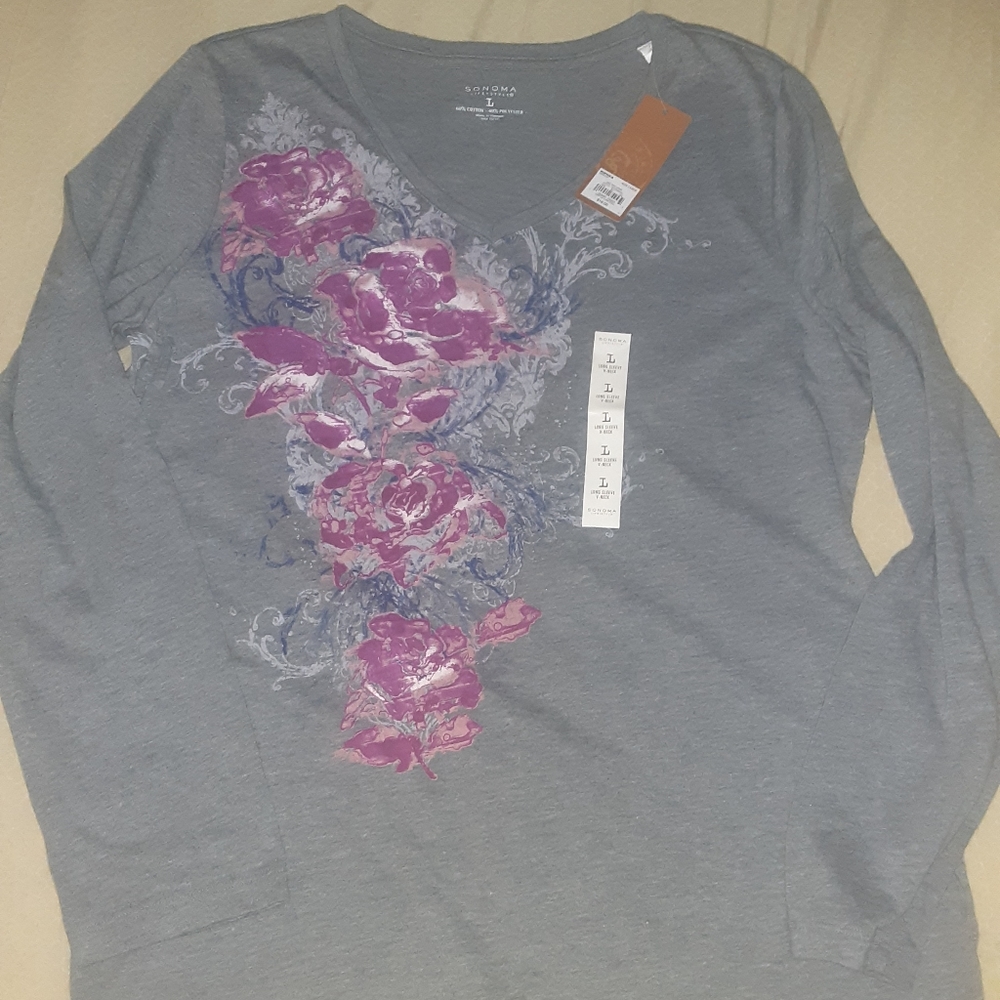 Long sleeve Sonoma floral, size L